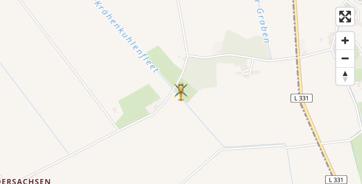 Flugroute Rettungshubschrauber Hoyerhagen - Hoyerhagen, 10 Juli 2026, 10:15