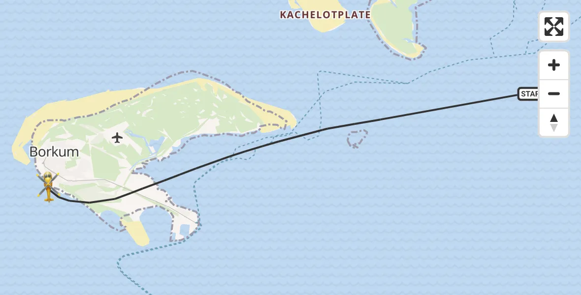Flugroute Ambulanzhubschrauber Noordzee - Noordzee, 10 Juli 2026, 12:18