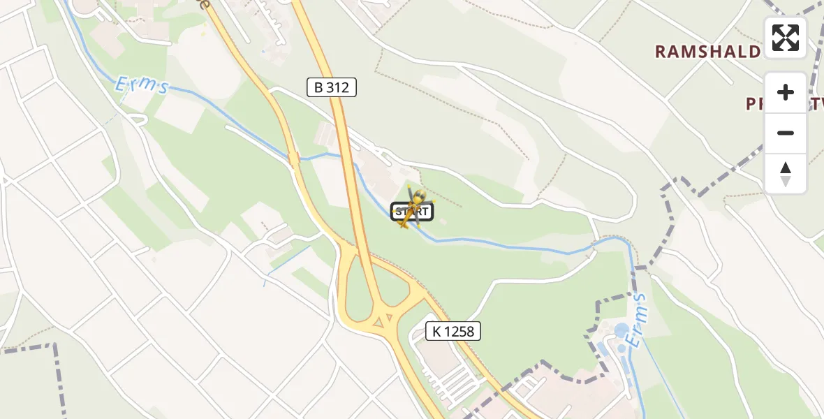 Flugroute Rettungshubschrauber Neckartenzlingen - Neckartenzlingen, 10 Juli 2026, 15:38