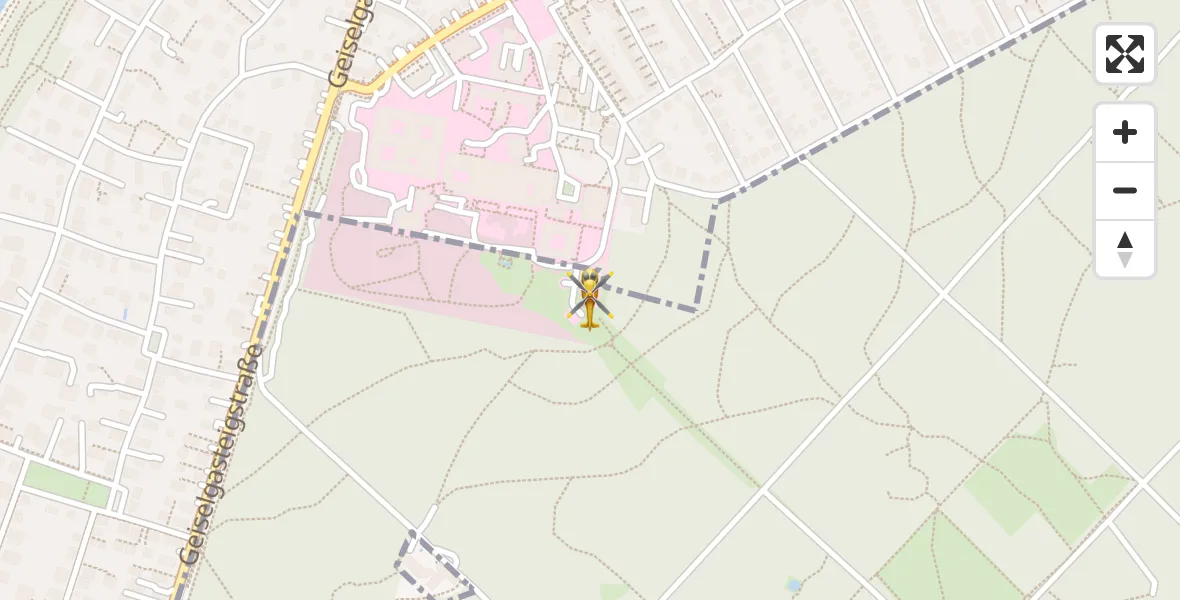 Flugroute Rettungshubschrauber ADAC Air Rescue Center Hubschrauberlandeplatz (Christoph 1) - ADAC Air Rescue Center Hubschrauberlandeplatz (Christoph 1), 10 Juli 2026, 17:43
