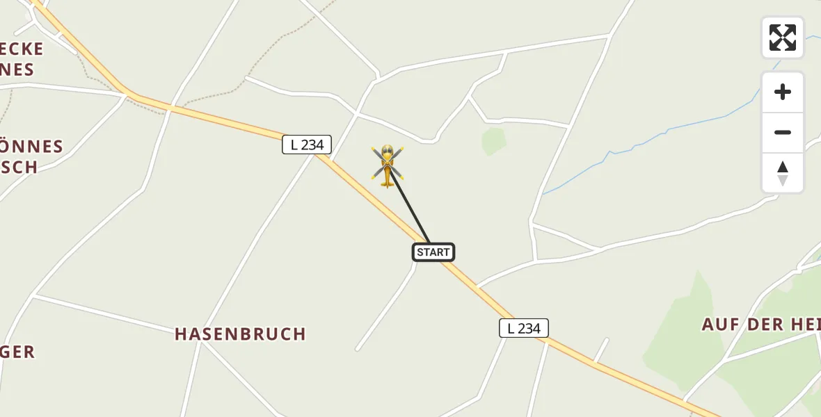 Flugroute Ambulanzhubschrauber Bad Münstereifel - Bad Münstereifel, 11 Juli 2026, 17:15