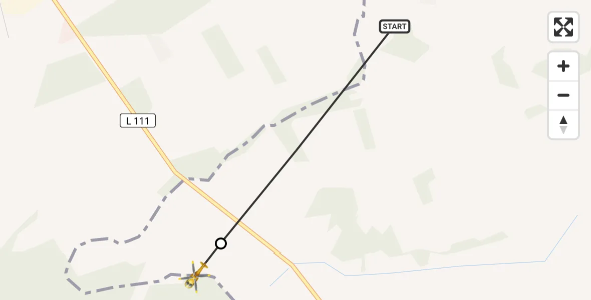 Flugroute Rettungshubschrauber Triglitz - Putlitz, 11 Juli 2026, 18:15