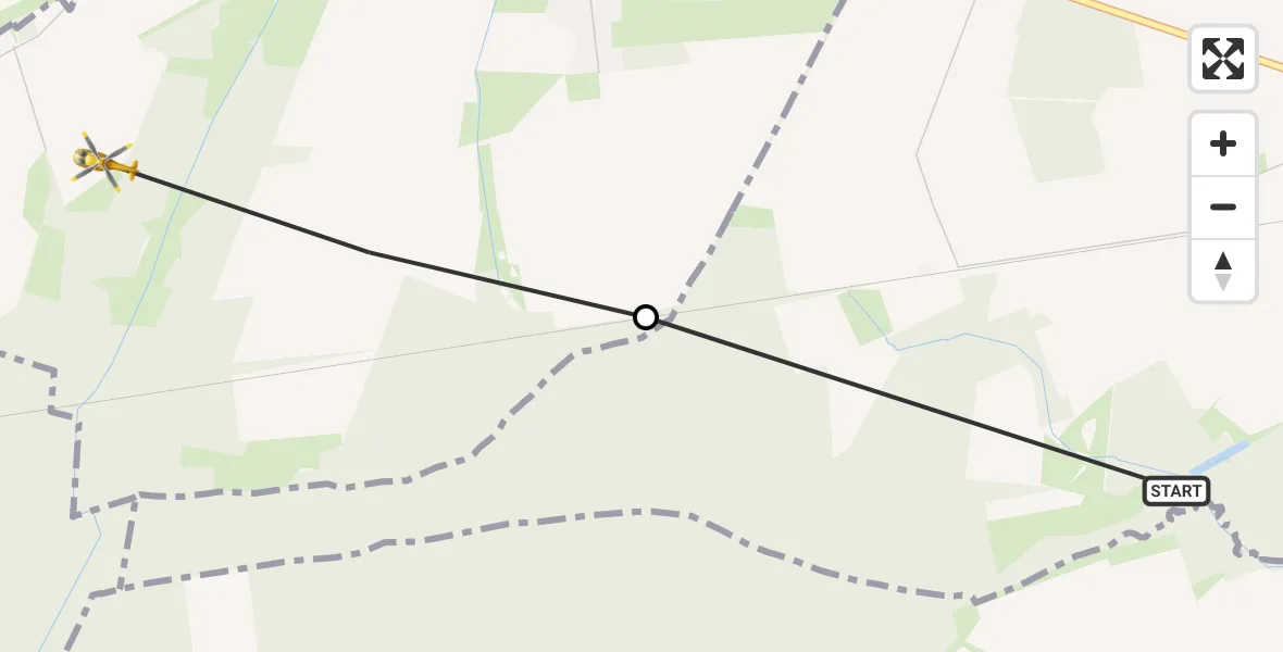 Flugroute Rettungshubschrauber Ebstorf - Hanstedt, 12 Juli 2026, 08:18