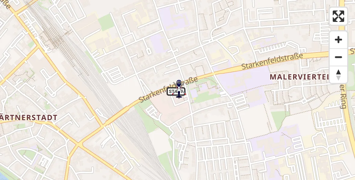 Flugroute Polizeihubschrauber Bamberg - Bamberg, 12 Juli 2026, 08:37