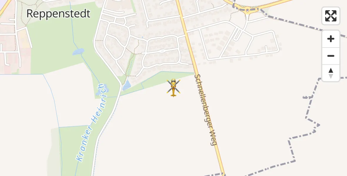 Flugroute Rettungshubschrauber Reppenstedt - Reppenstedt, 12 Juli 2026, 08:39
