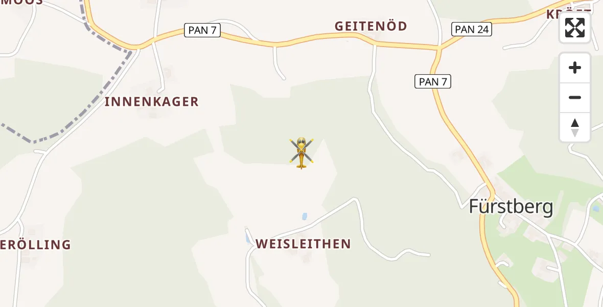 Flugroute Rettungshubschrauber Stubenberg - Stubenberg, 12 Juli 2026, 13:56