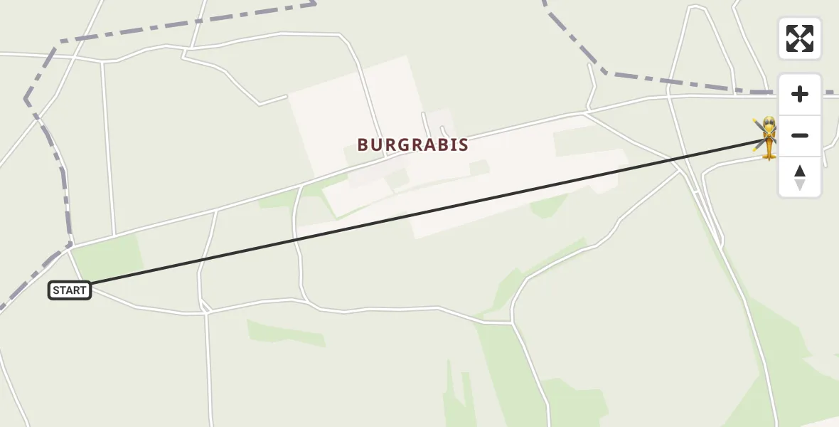 Flugroute Rettungshubschrauber Schlöben - Schlöben, 12 Juli 2026, 14:03