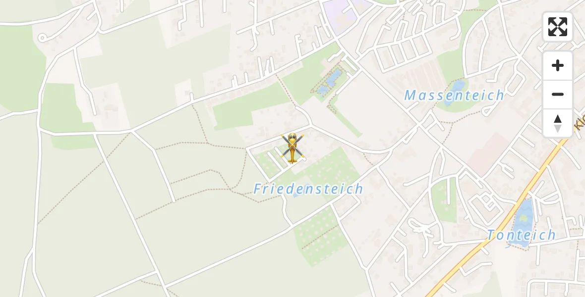 Flugroute Rettungshubschrauber Eisenberg - Eisenberg, 12 Juli 2026, 14:52