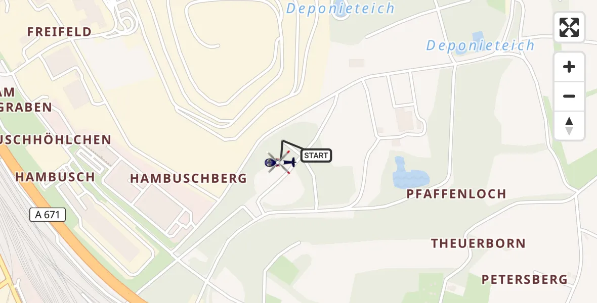 Flugroute Polizeihubschrauber Wiesbaden - Wiesbaden, 12 Juli 2026, 18:54
