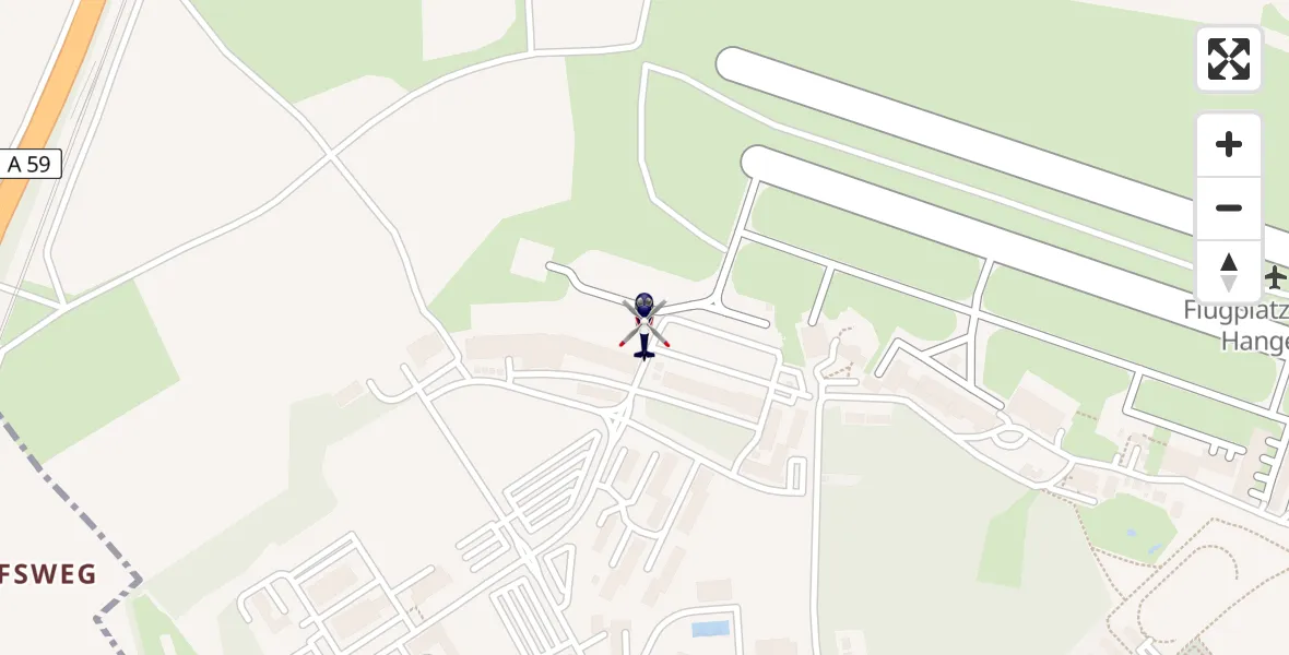 Flugroute Polizeihubschrauber Sankt Augustin - Sankt Augustin, 12 Juli 2026, 23:26