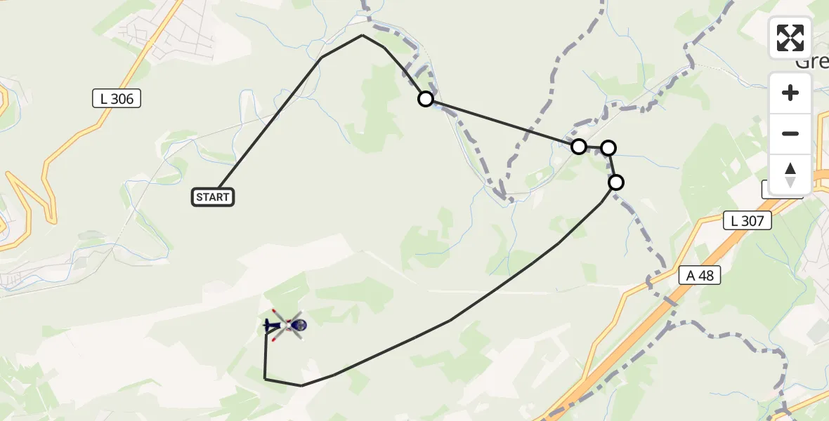 Flugroute Polizeihubschrauber Bendorf - Bendorf, 13 Juli 2026, 09:49