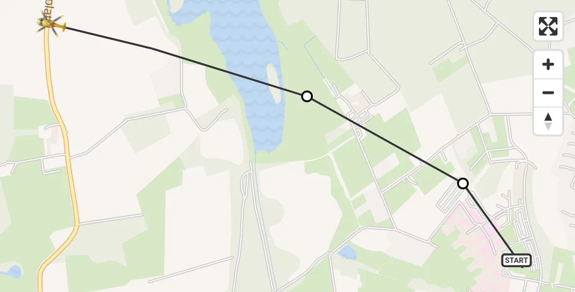 Flugroute Rettungshubschrauber Osnabrück Hospital - Osnabrück, 13 Juli 2026, 13:16