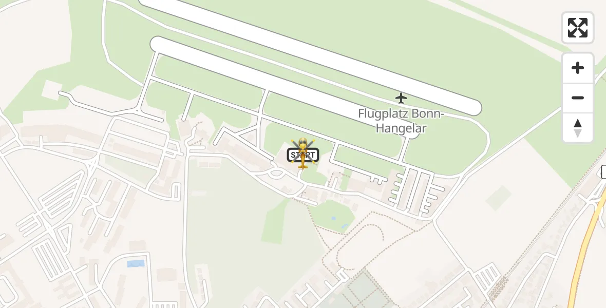 Flugroute Rettungshubschrauber Bonn-Hangelar Flugplatz - Bonn-Hangelar Flugplatz, 13 Juli 2026, 13:44