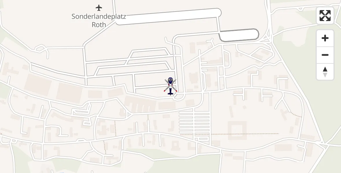 Flugroute Polizeihubschrauber Flugplatz Roth - Flugplatz Roth, 13 Juli 2026, 14:01