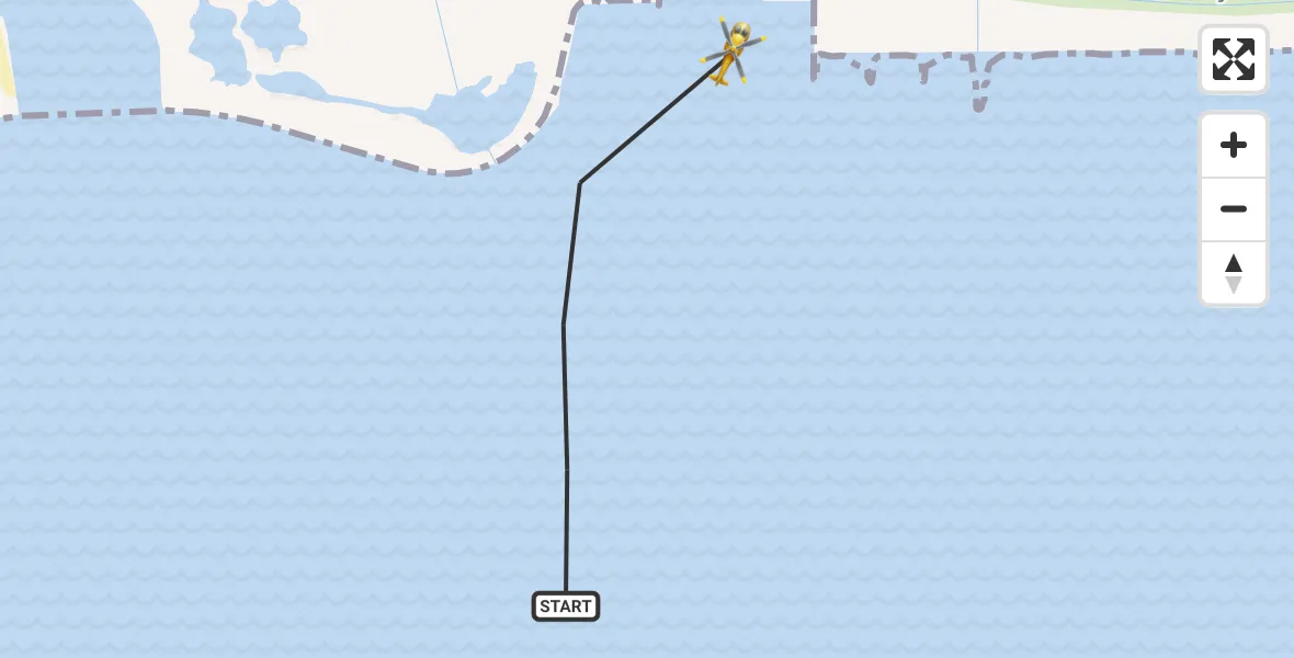 Flugroute Ambulanzhubschrauber Noordzee - Noordzee, 13 Juli 2026, 16:25