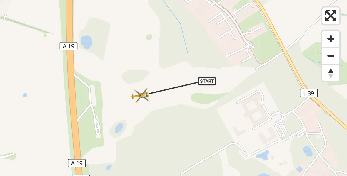 Flugroute Ambulanzhubschrauber Dummerstorf - Dummerstorf, 13 Juli 2026, 18:51