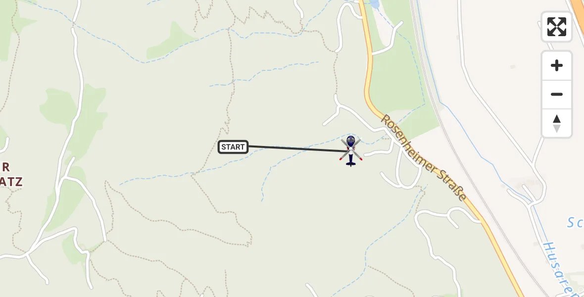 Flugroute Polizeihubschrauber Oberaudorf - Oberaudorf, 14 Juli 2026, 08:22