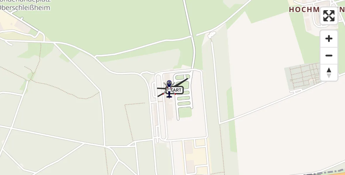 Flugroute Polizeihubschrauber Oberschleißheim - Oberschleißheim, 14 Juli 2026, 09:23