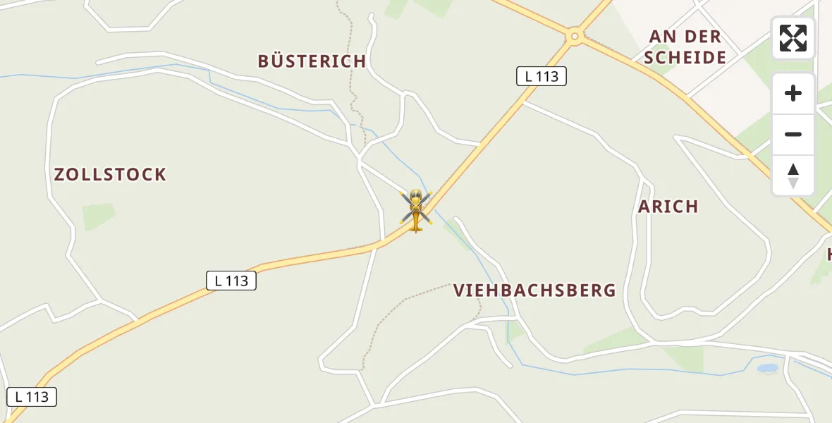Flugroute Ambulanzhubschrauber Bad Münstereifel - Bad Münstereifel, 14 Juli 2026, 10:23
