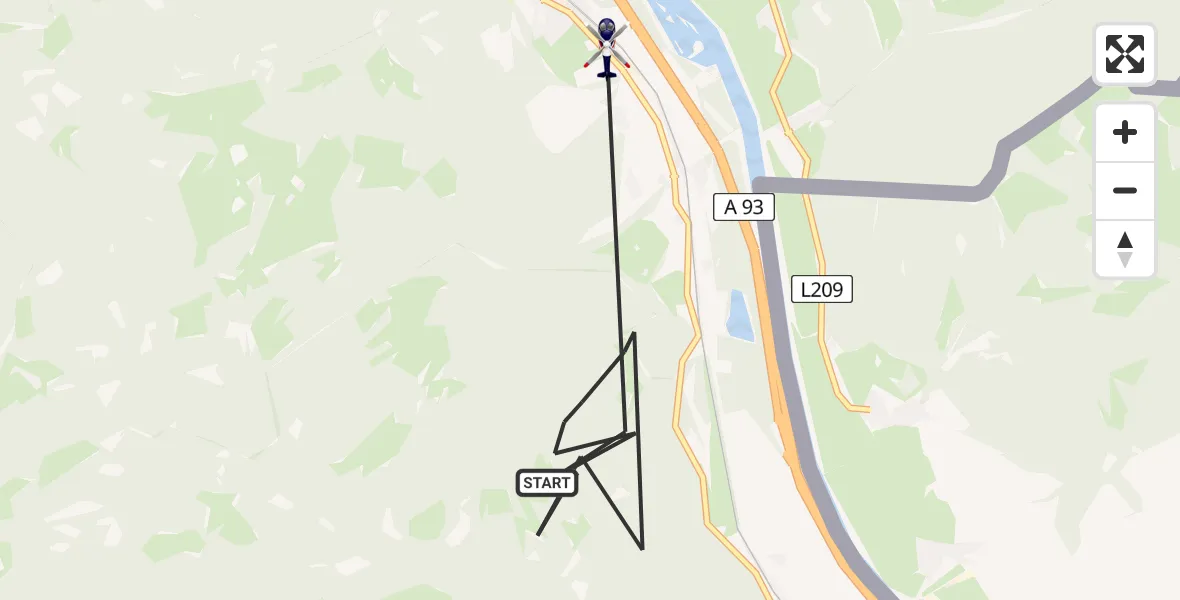 Flugroute Polizeihubschrauber Oberaudorf - Flintsbach a.Inn, 14 Juli 2026, 12:48