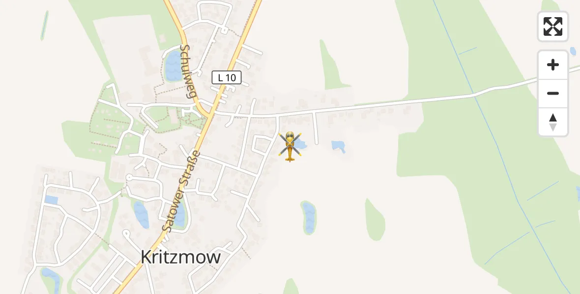 Flugroute Ambulanzhubschrauber Kritzmow - Kritzmow, 14 Juli 2026, 17:51