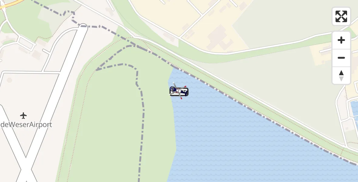 Flugroute Polizeihubschrauber Wilhelmshaven - Wilhelmshaven, 15 Juli 2026, 08:57