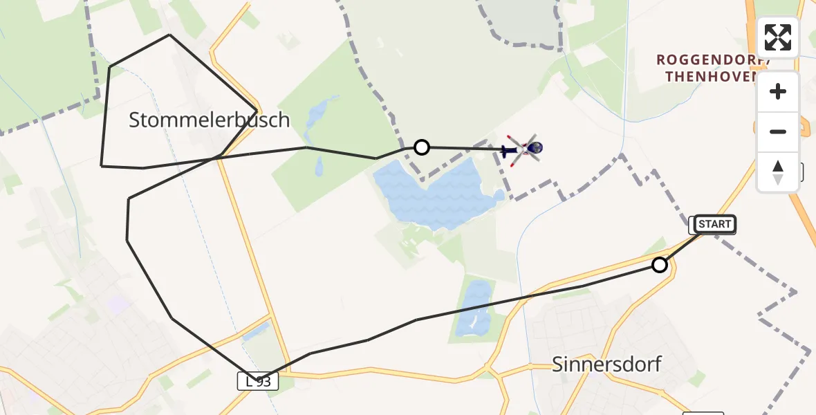 Flugroute Polizeihubschrauber Köln - Köln, 15 Juli 2026, 09:04