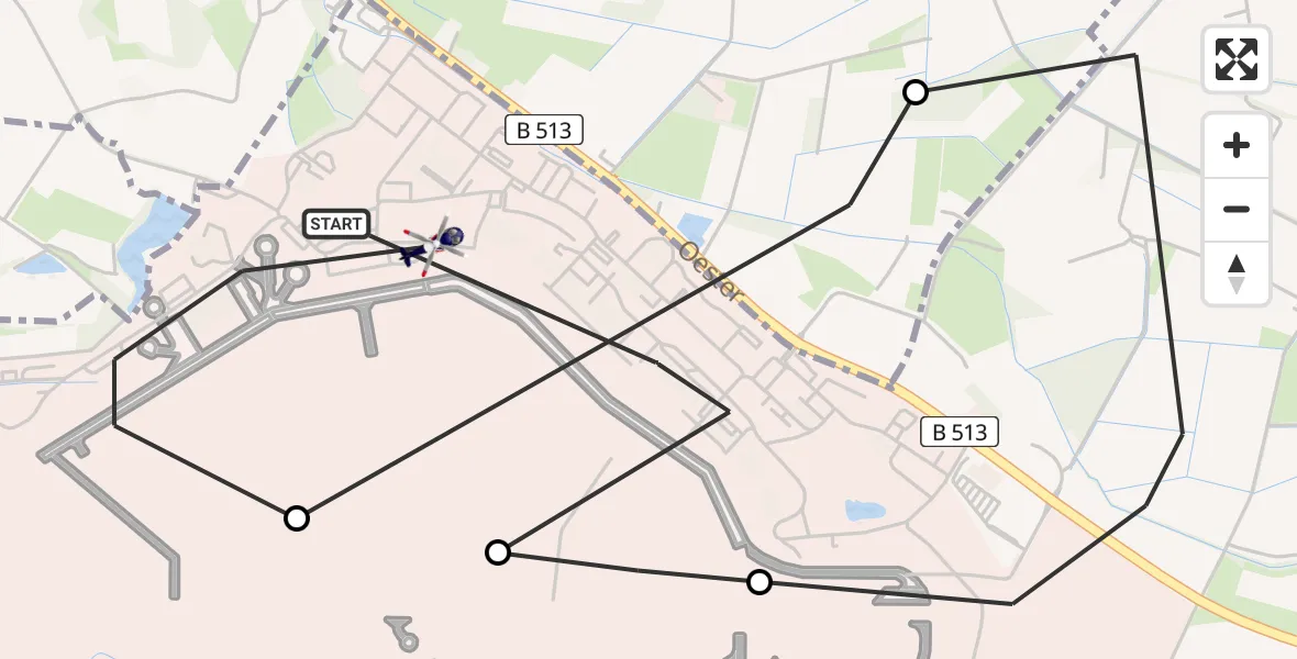 Flugroute Polizeihubschrauber Gütersloh - Gütersloh, 15 Juli 2026, 09:11