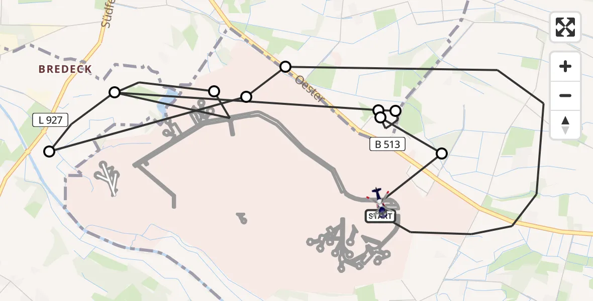 Flugroute Polizeihubschrauber Gütersloh - Gütersloh, 15 Juli 2026, 10:04