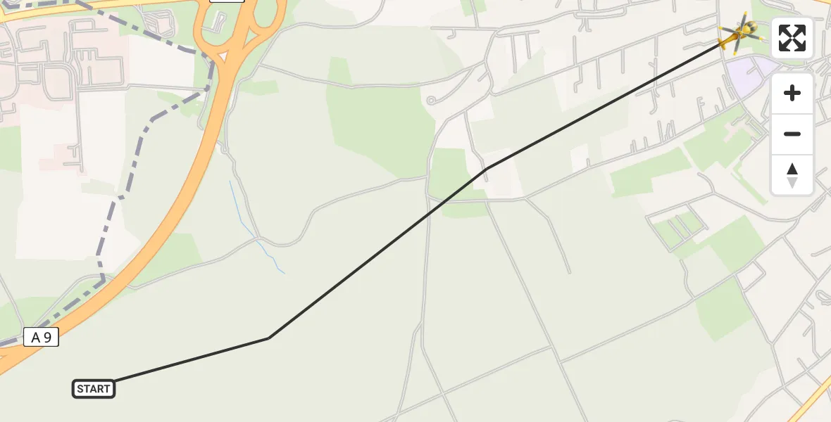 Flugroute Rettungshubschrauber Eisenberg - Eisenberg, 15 Juli 2026, 10:10