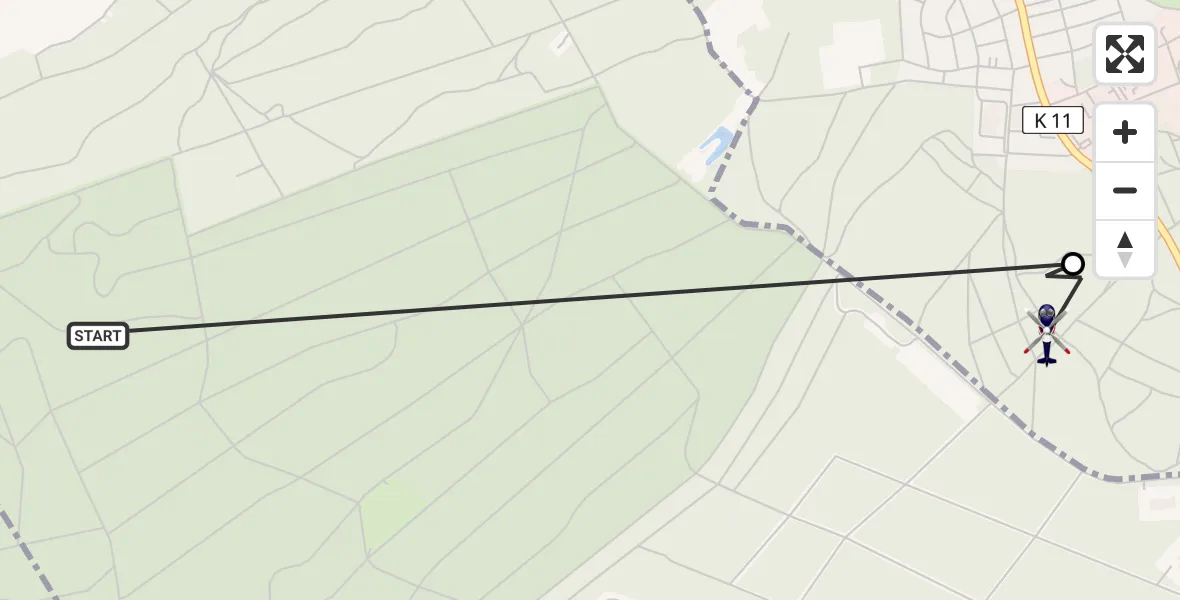 Flugroute Polizeihubschrauber Rodenbach - Kaiserslautern, 15 Juli 2026, 11:47