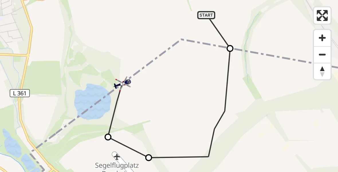Flugroute Polizeihubschrauber Bedburg - Bergheim, 15 Juli 2026, 13:02