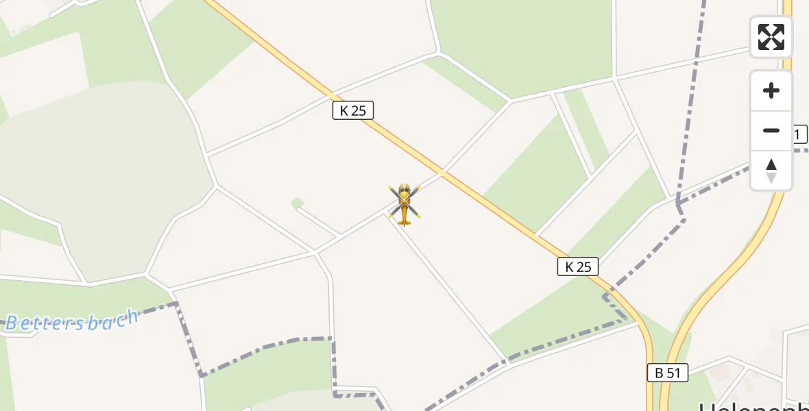 Flugroute Rettungshubschrauber Gilzem - Gilzem, 15 Juli 2026, 14:18