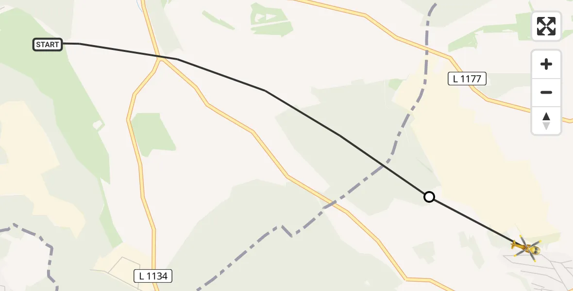 Flugroute Rettungshubschrauber Mönsheim - Weissach, 15 Juli 2026, 19:07