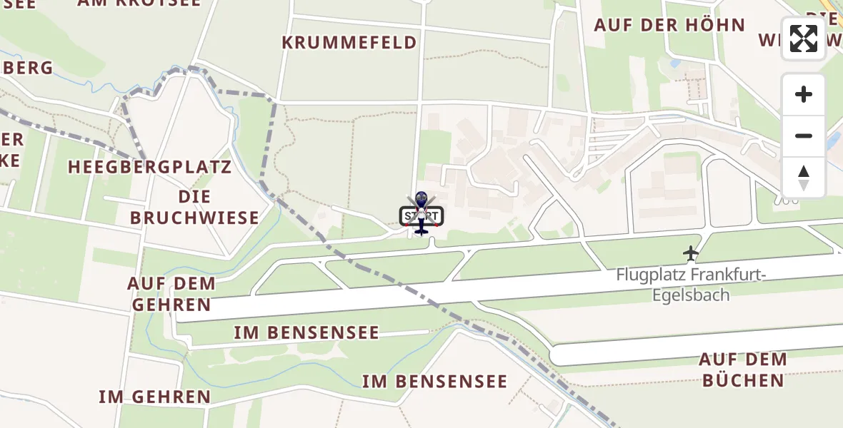 Flugroute Polizeihubschrauber Flughafen Frankfurt-Egelsbach - Flughafen Frankfurt-Egelsbach, 16 Juli 2026, 13:36