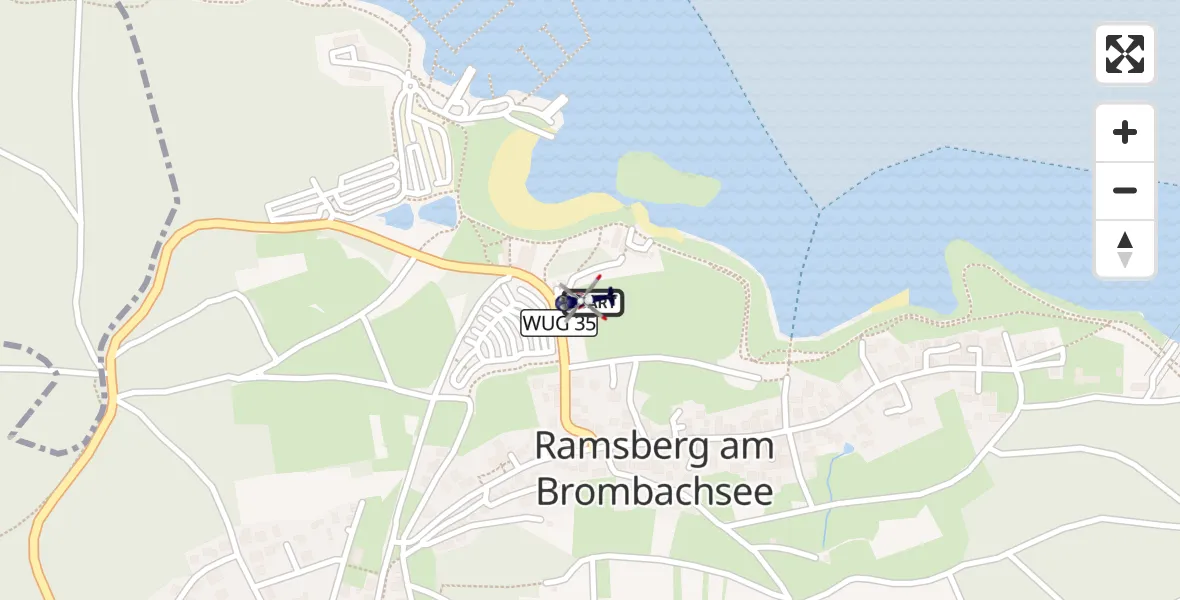 Flugroute Polizeihubschrauber Pleinfeld - Pleinfeld, 16 Juli 2026, 14:35