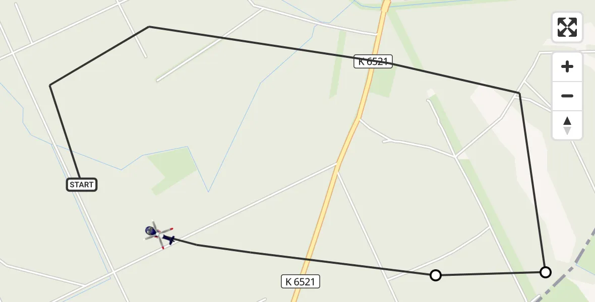 Flugroute Polizeihubschrauber Kremmen - Kremmen, 17 Juli 2026, 08:45