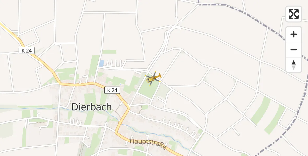 Flugroute Ambulanzhubschrauber Dierbach - Dierbach, 17 Juli 2026, 09:13