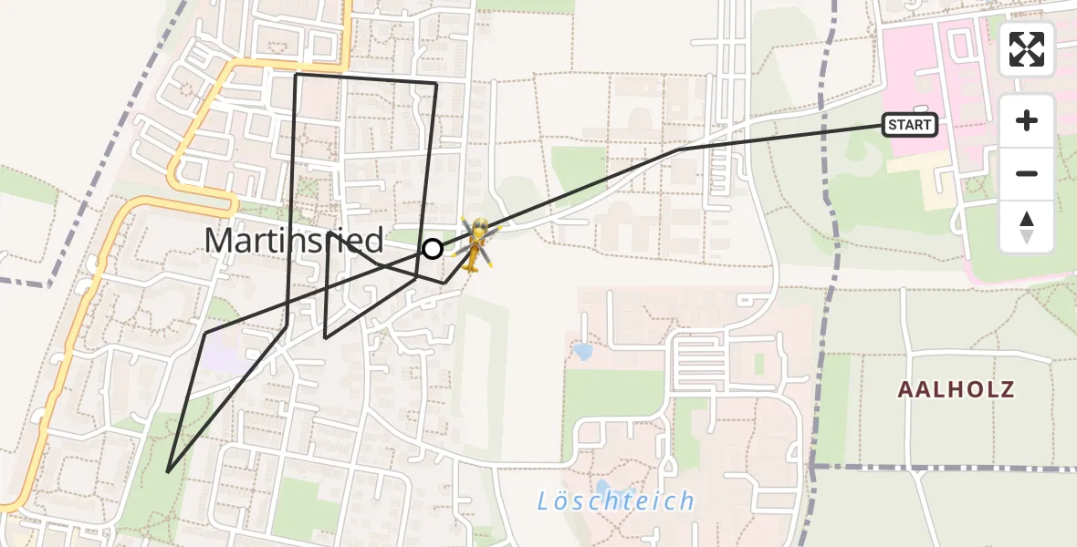 Flugroute Rettungshubschrauber DRF Air Rescue München Hubschrauberlandeplatz - Planegg, 17 Juli 2026, 10:25