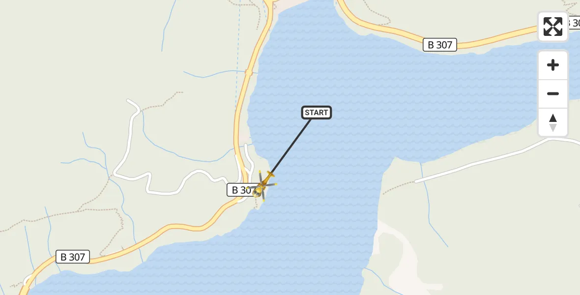 Flugroute Rettungshubschrauber Lenggries - Lenggries, 17 Juli 2026, 13:25