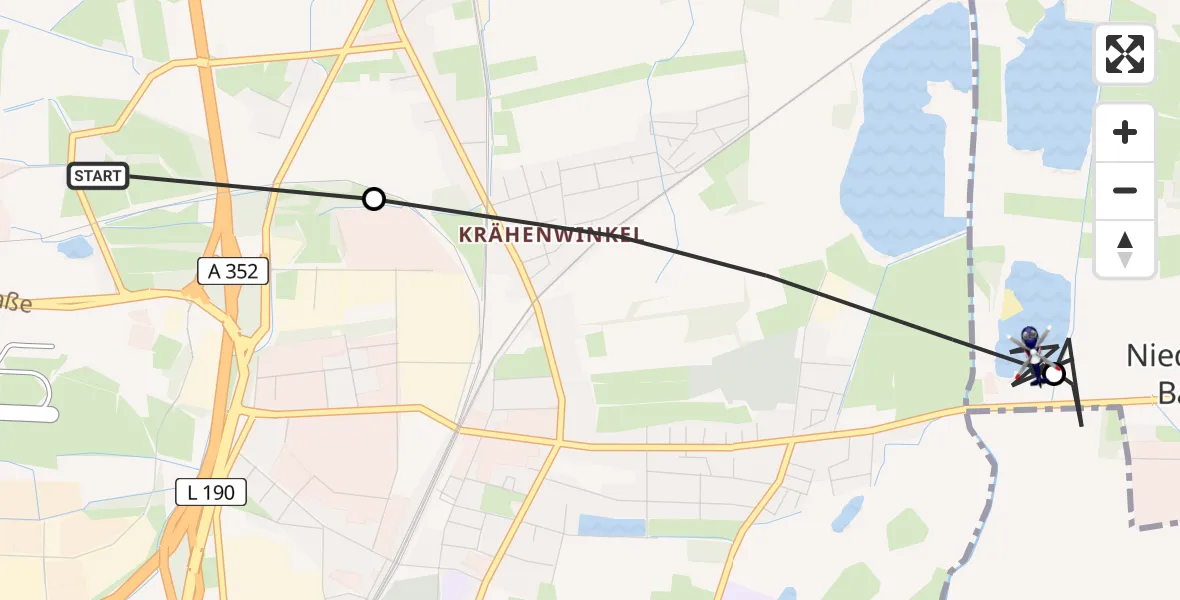 Flugroute Polizeihubschrauber Flughafen Hannover - Isernhagen, 18 Juli 2026, 08:07