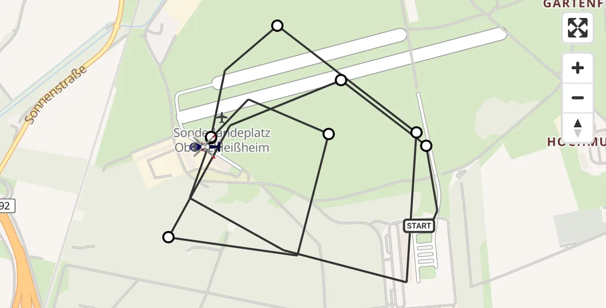 Flugroute Polizeihubschrauber Oberschleißheim - Oberschleißheim, 18 Juli 2026, 15:03