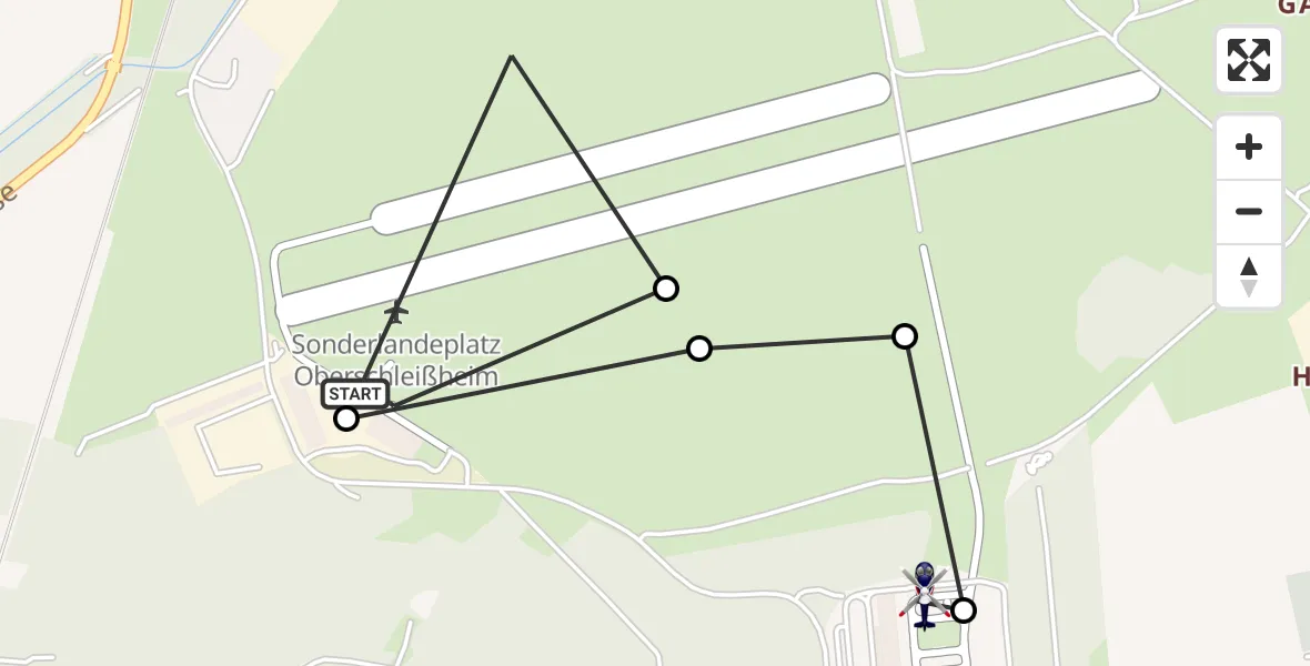 Flugroute Polizeihubschrauber Oberschleißheim - Oberschleißheim, 18 Juli 2026, 16:28