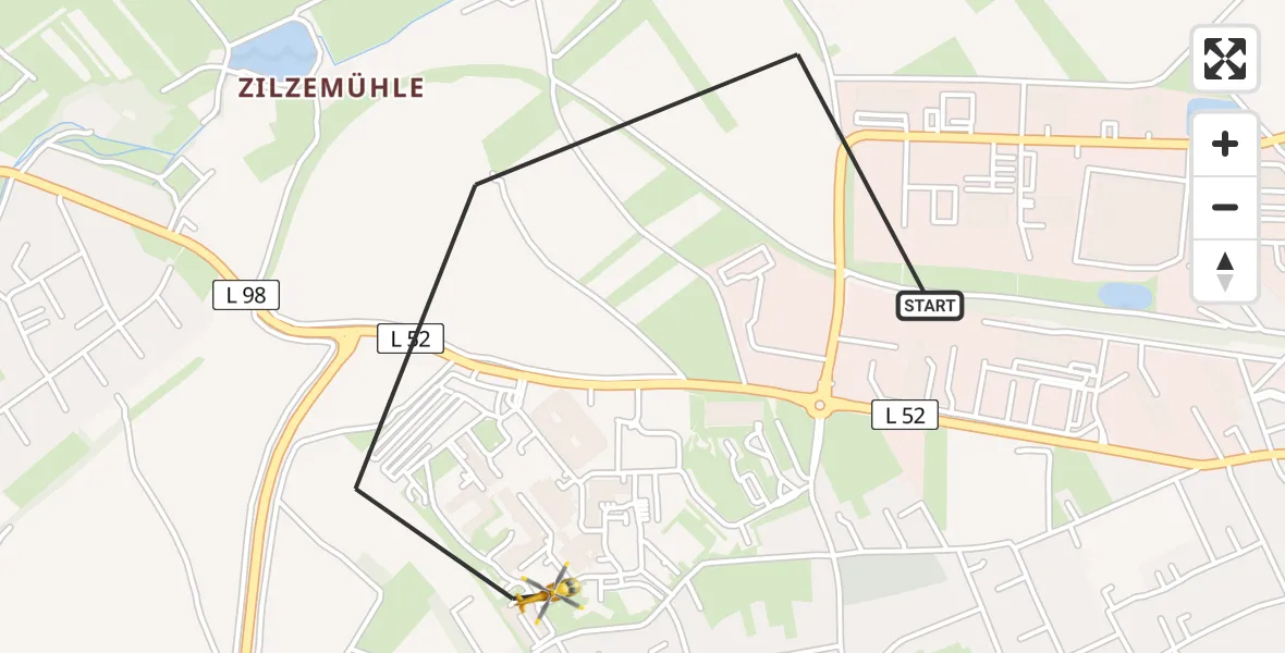 Flugroute Rettungshubschrauber Koblenz - Koblenz, 18 Juli 2026, 16:40