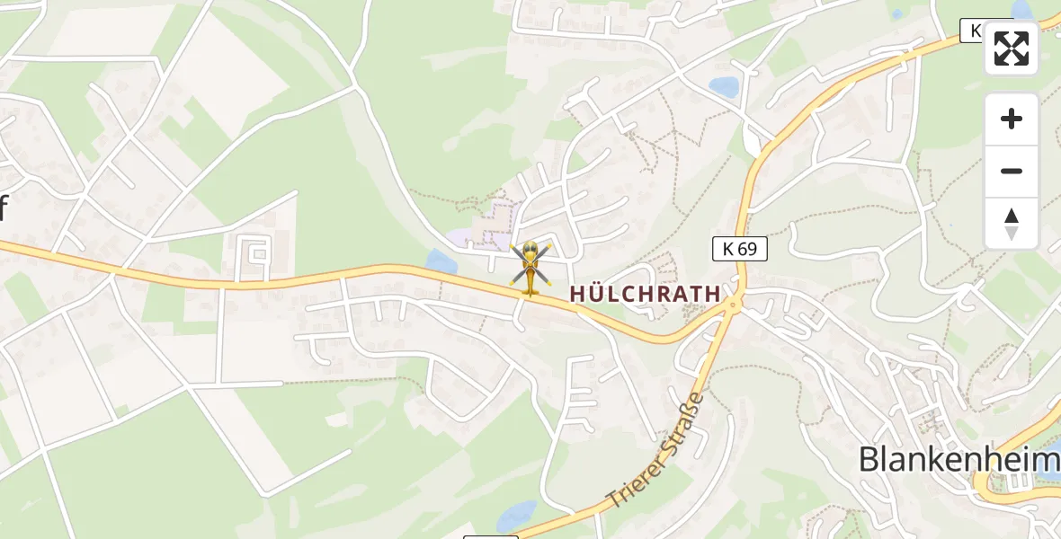 Flugroute Rettungshubschrauber Blankenheim - Blankenheim, 18 Juli 2026, 16:42