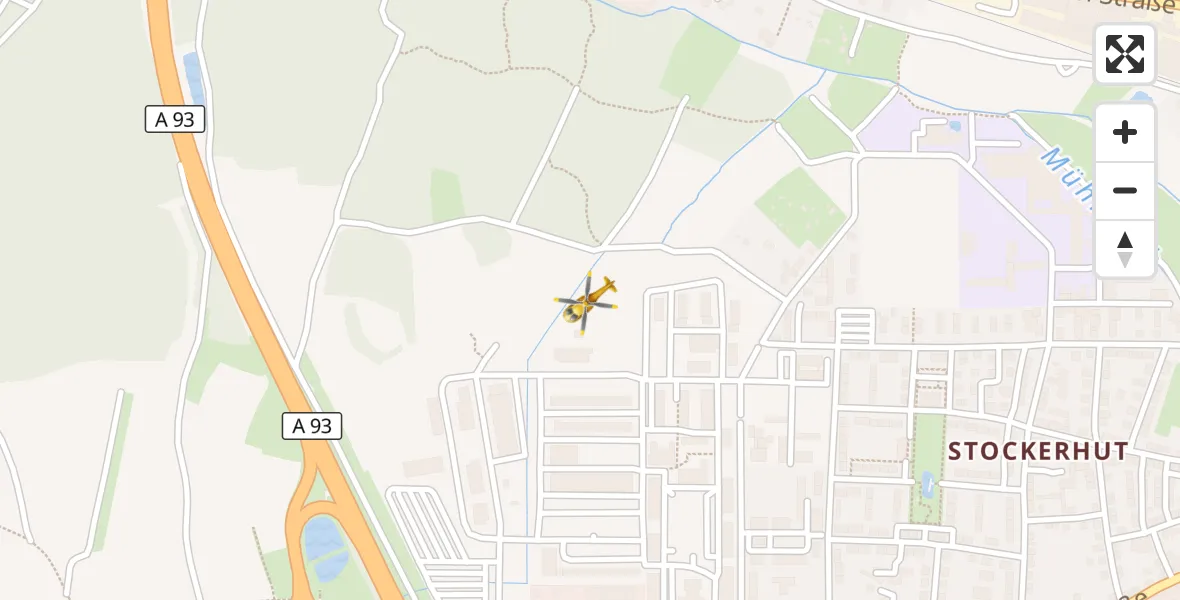 Flugroute Ambulanzhubschrauber Weiden i.d.OPf. - Weiden i.d.OPf., 18 Juli 2026, 17:52