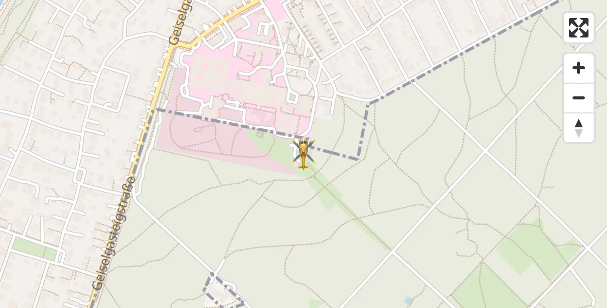 Flugroute Rettungshubschrauber ADAC Air Rescue Center Hubschrauberlandeplatz (Christoph 1) - ADAC Air Rescue Center Hubschrauberlandeplatz (Christoph 1), 18 Juli 2026, 18:12