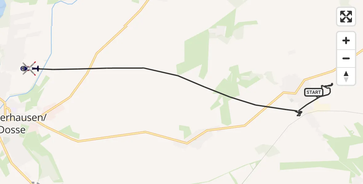 Flugroute Polizeihubschrauber Wusterhausen/Dosse - Wusterhausen/Dosse, 18 Juli 2026, 18:13