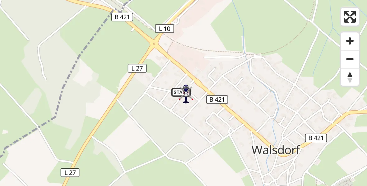 Flugroute Polizeihubschrauber Walsdorf - Walsdorf, 18 Juli 2026, 20:45