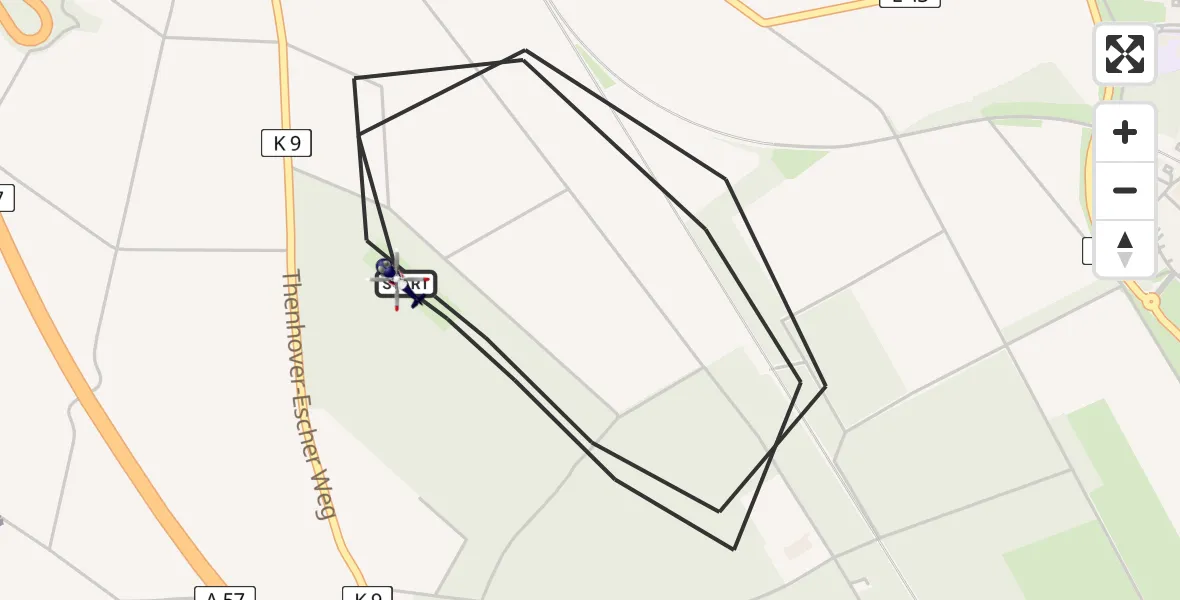 Flugroute Polizeihubschrauber Köln - Köln, 18 Juli 2026, 22:17
